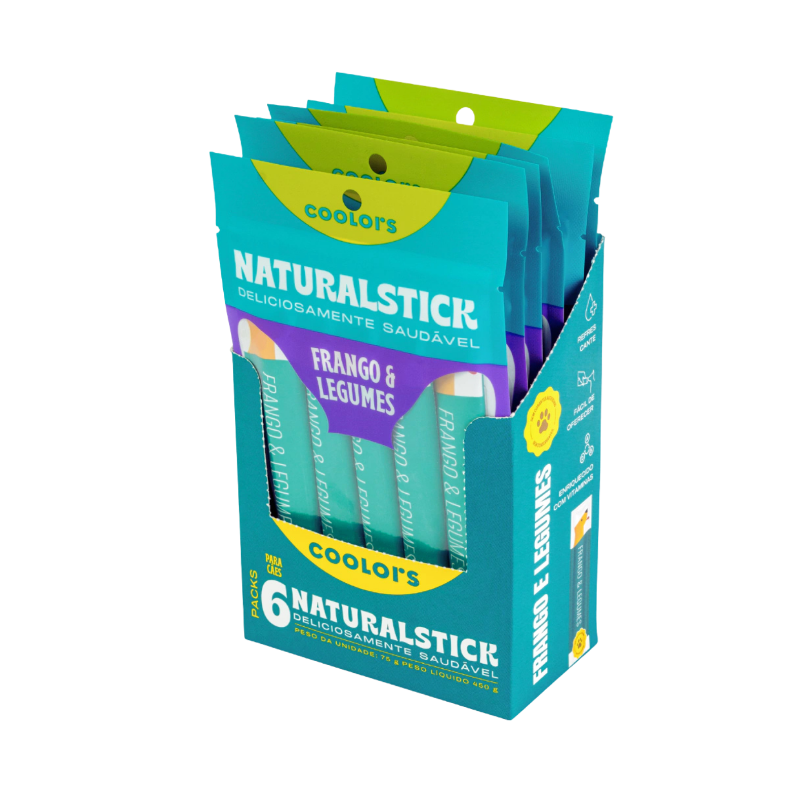 COOLORS NATURALSTICK CÃES FRANGO E LEGUMES DP 30 X
