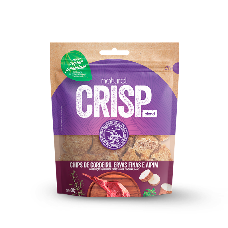 NATURAL CRISP CHIPS CORDEIRO, ERVAS FINAS E AIPIM