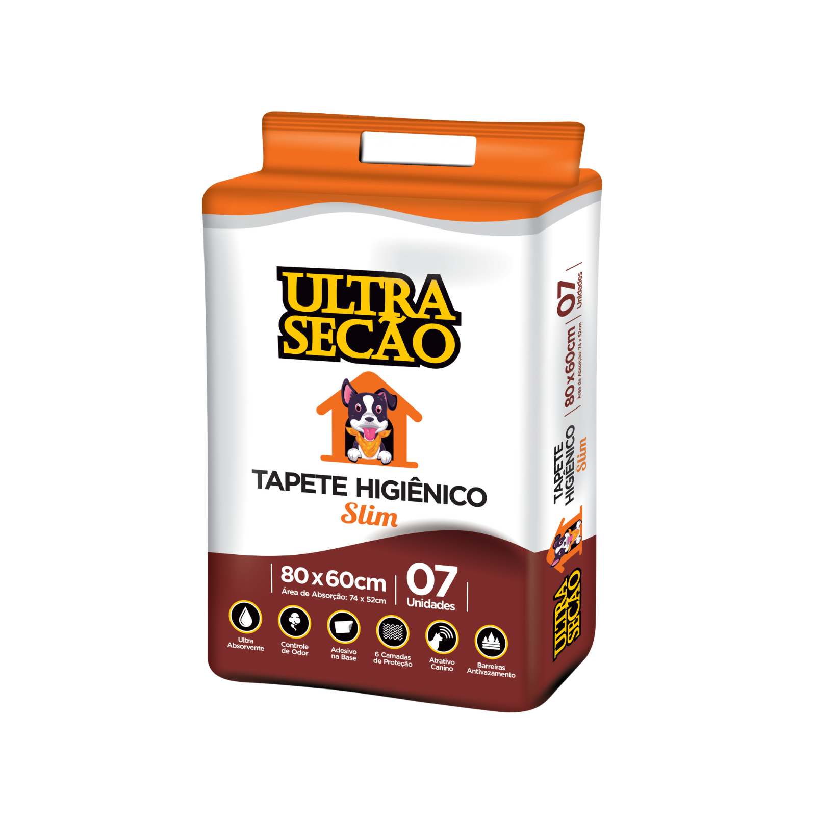 GREAT PETS TAPETE ULTRA SECÃO BRANCO 7UN - 80X60CM