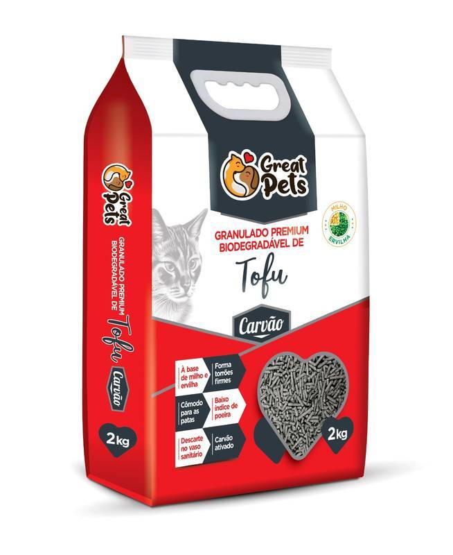 GREAT PETS BIODEGRADAVEL TOFU CARVÃO ATIVADO