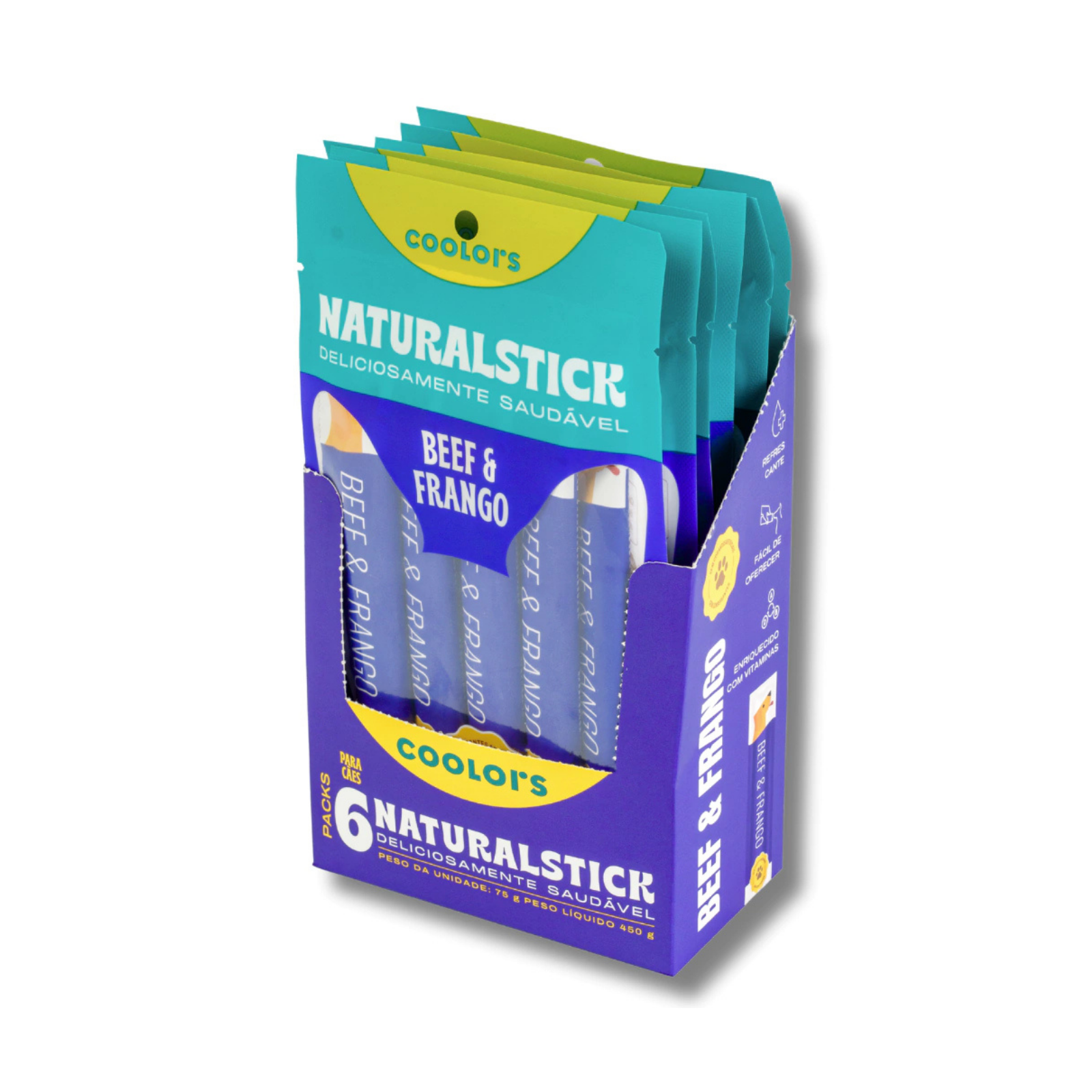 COOLORS NATURALSTICK CÃES BEEF E FRANGO DP 30 X