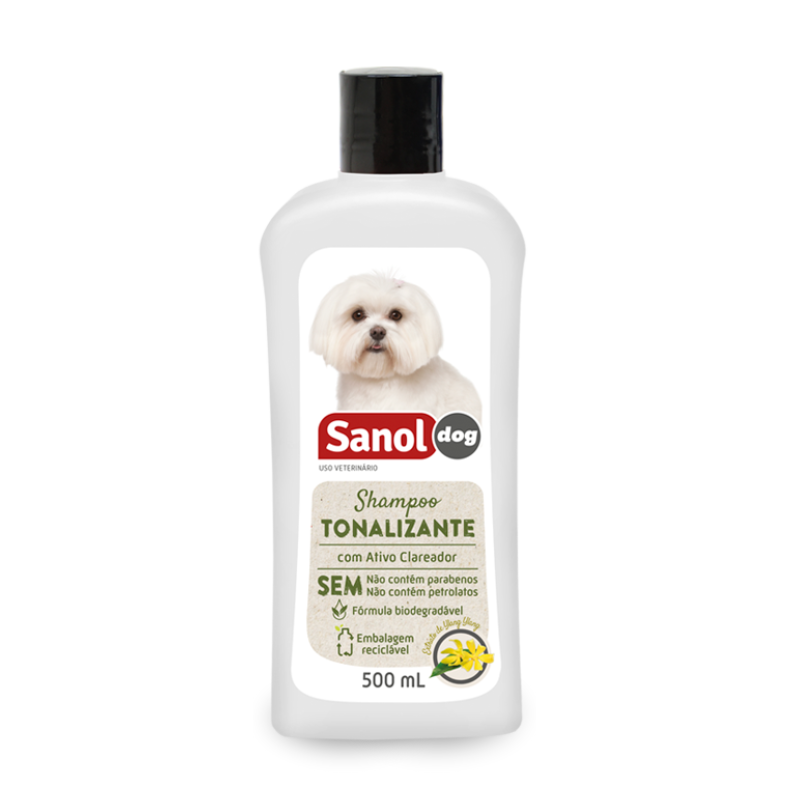 SANOL CÃES SHAMPOO TONALIZANTE PELOS CLAROS
