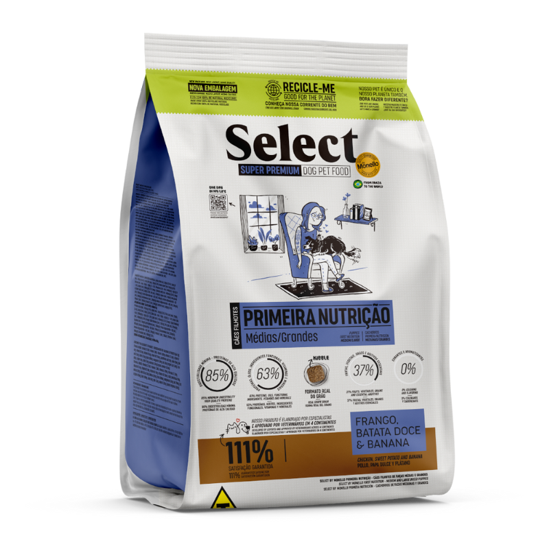 SELECT CÃES FILHOTE MÉDIA E GRANDE PRIMEIRA NUTRIÇÃO